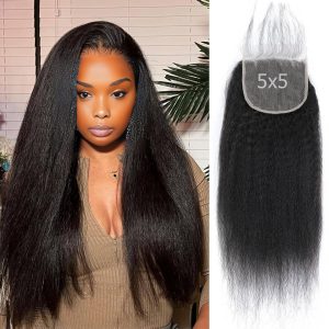 Dareal Hair remy hair 5x5 yaki straight closure